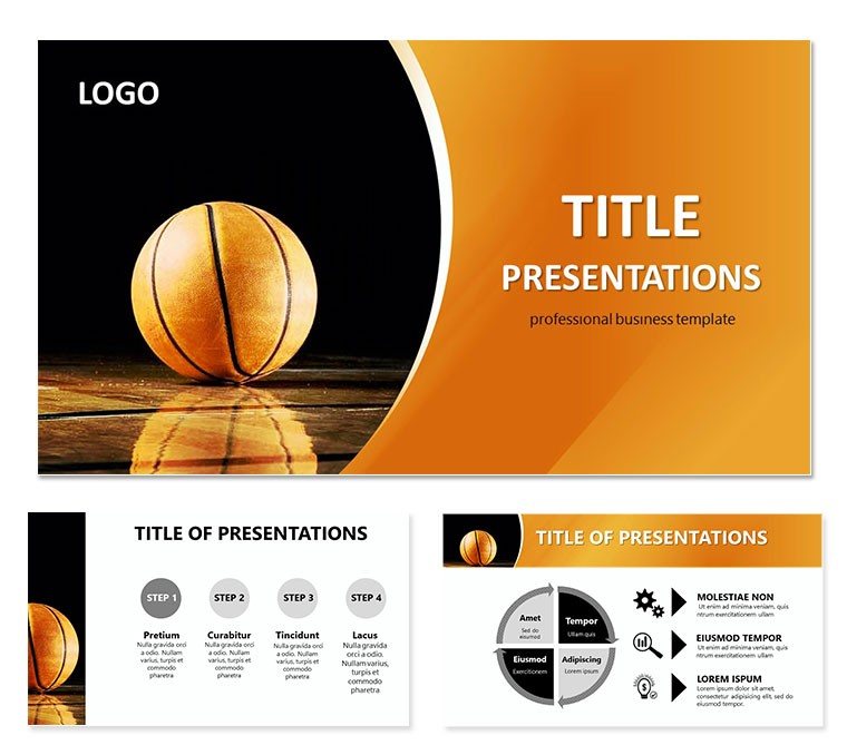 Goods for basketball Keynote templates