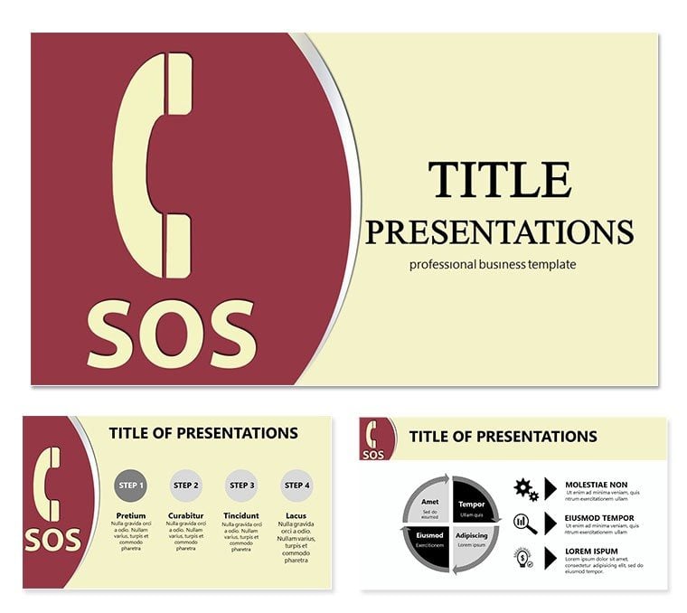 SOS phone Keynote templates
