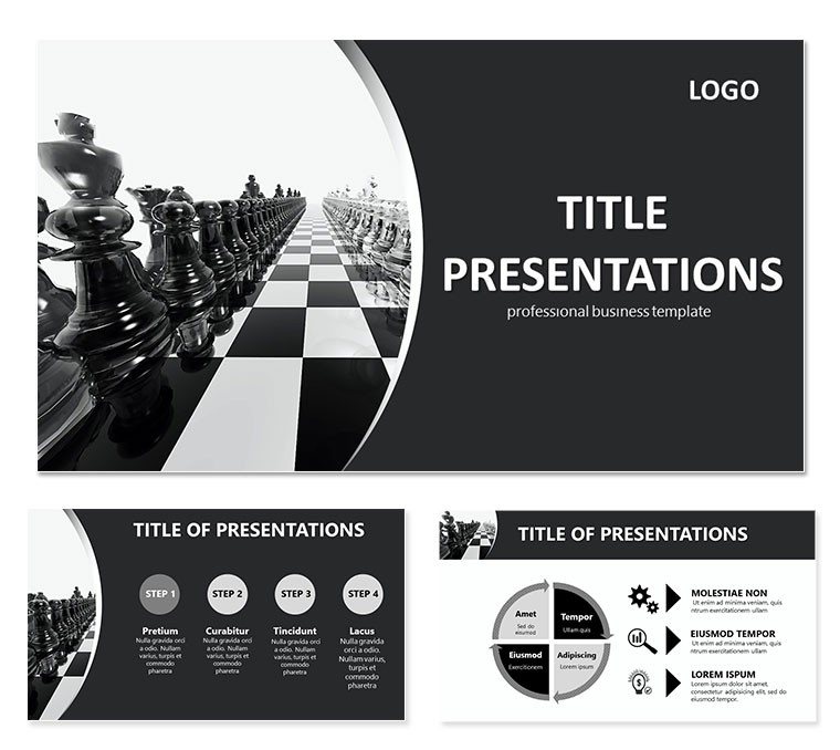 Chess tactics Keynote templates - themes