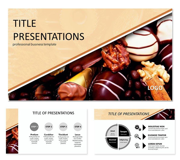 Chocolate truffles Keynote templates