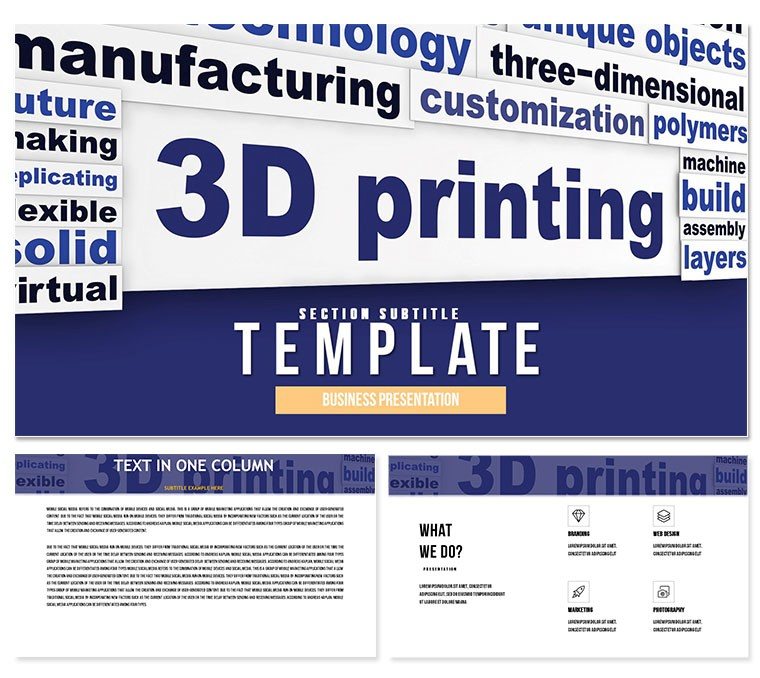3D printing Keynote template