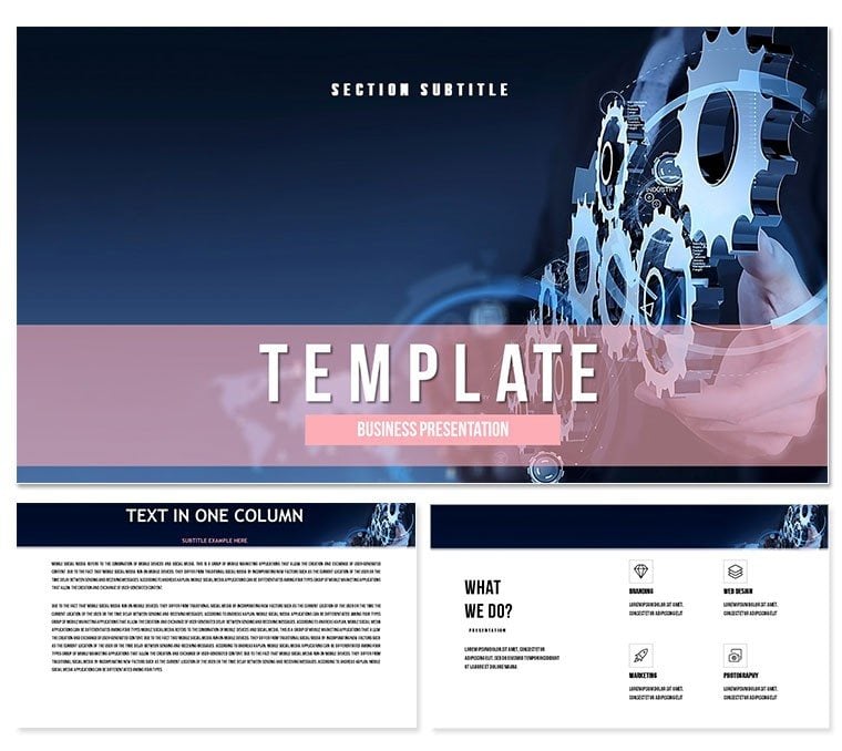 Marketing: Motion control products Keynote template for presentation
