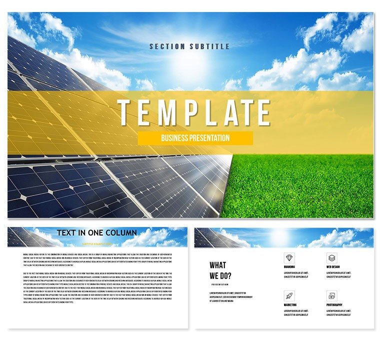 Solar Panels Keynote Templates for Presentation
