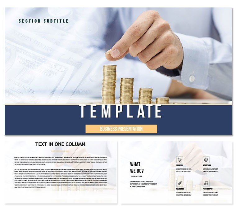 Learn collect money and save Keynote Presentation Template