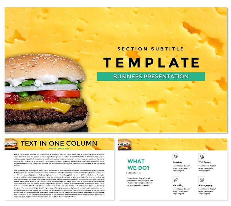Cheeseburger recipe Keynote Presentation Template
