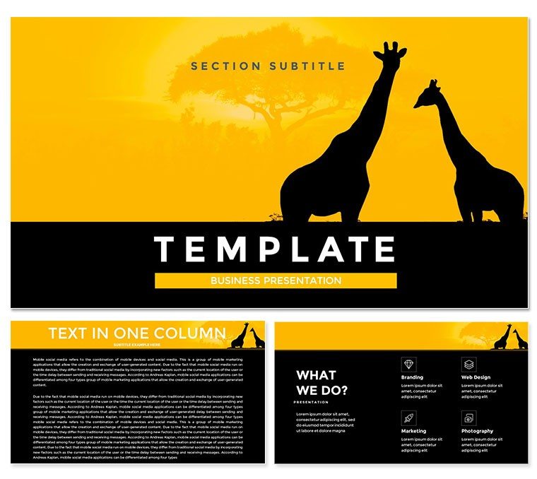 Safaris African Travel Keynote Templates - Themes