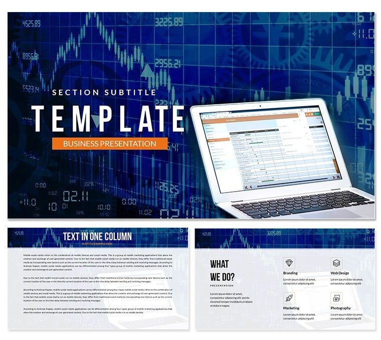 Software for financial analysis Keynote Templates - Themes