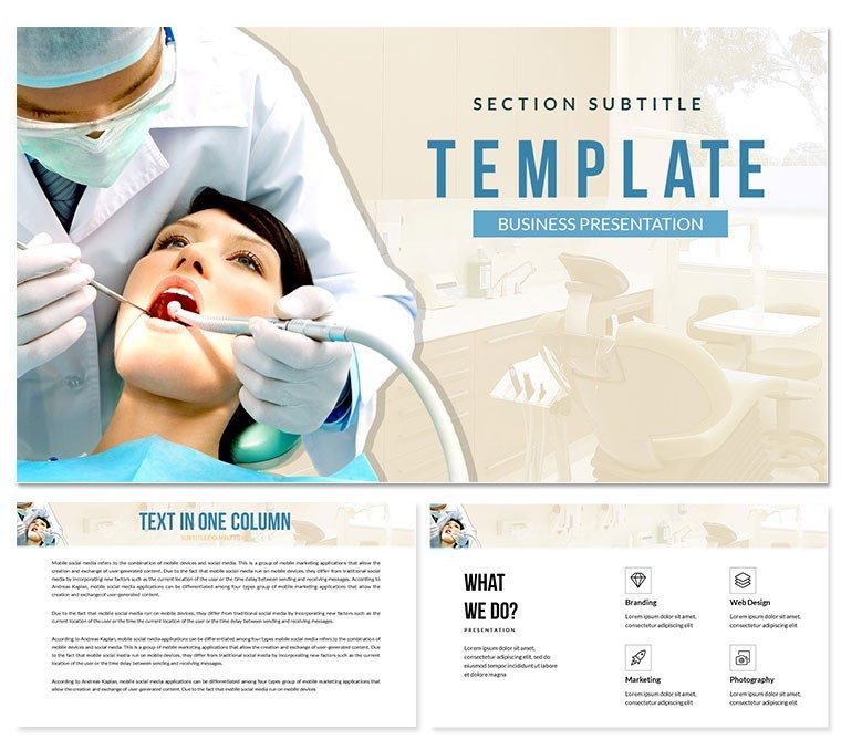 Dental Treatment Installing Implants Keynote Template: Presentation
