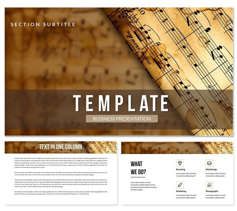 Note music Keynote Themes - Template