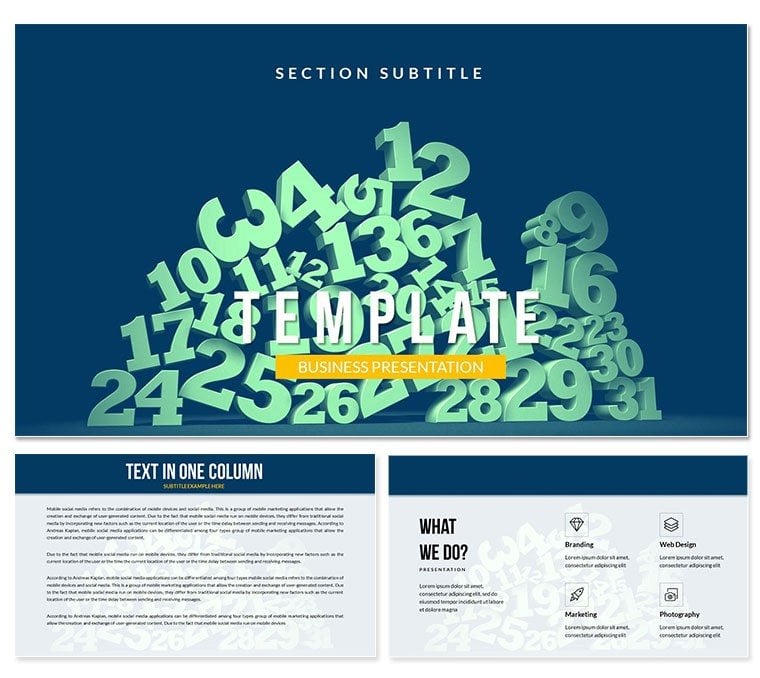 Solve Math Equations with Style Keynote Presentation Template Download