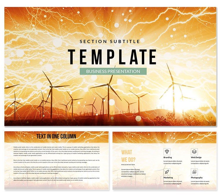 Wind Turbine Renewable Energy Keynote Themes and Template