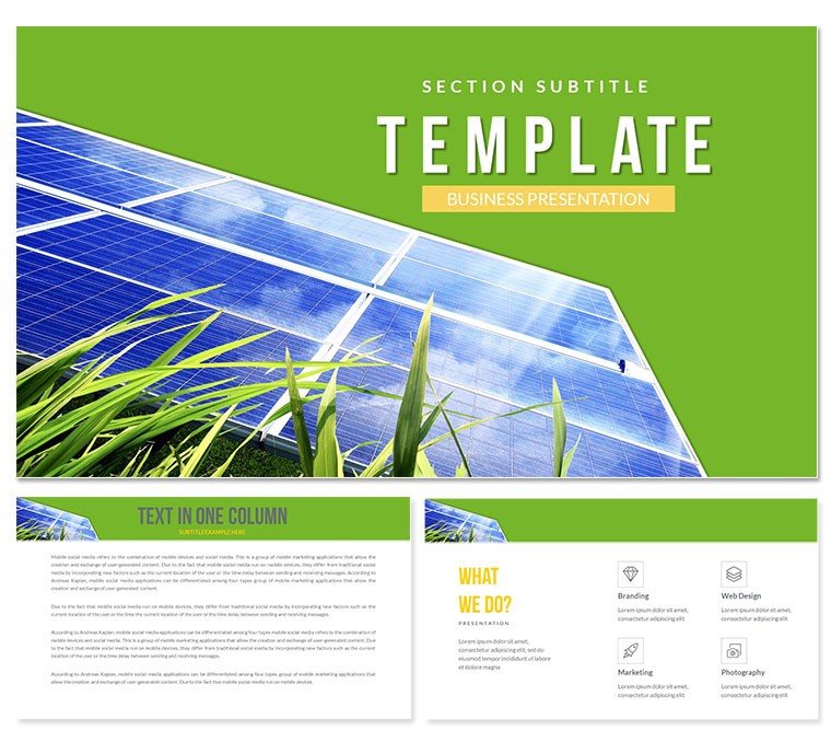 Installation solar panels Keynote template