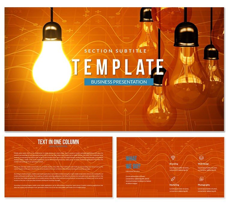 Incandescent Lamps Keynote Themes  👇 Templates