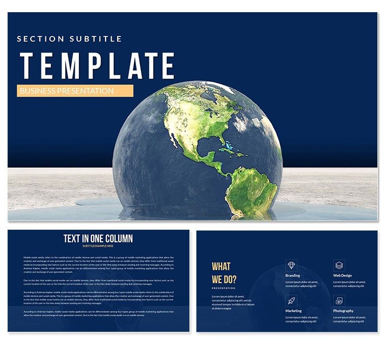 World Globe Keynote templates Presentation