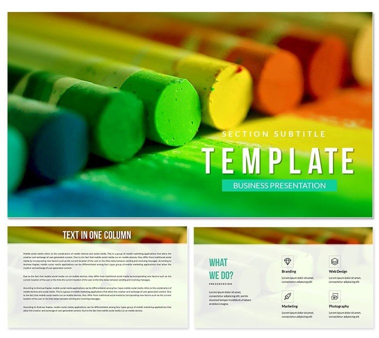 Colouring pencils Keynote template
