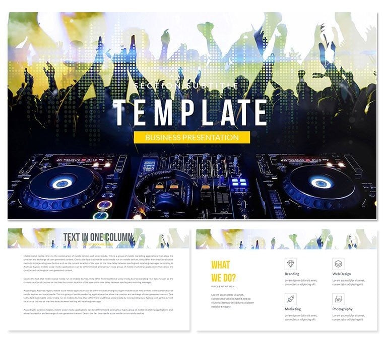DJ mixer Keynote templates