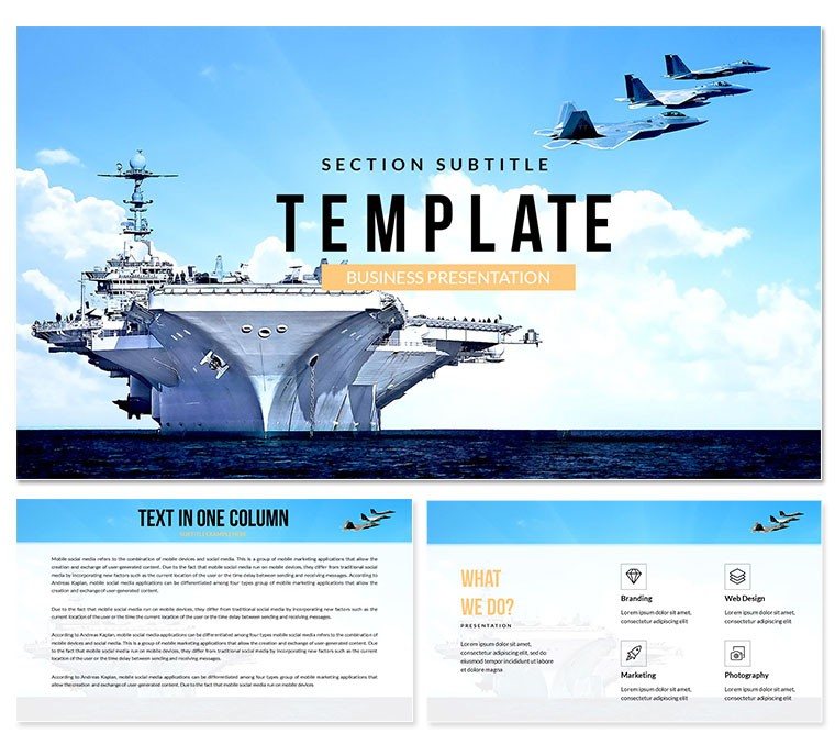 Aircraft Carrier Keynote templates