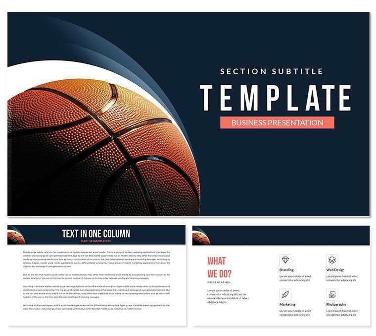 Basketball Sports Game Keynote Template: Presentation