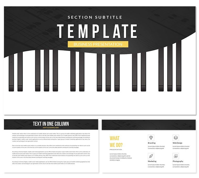 Notation for beginners musicians Keynote templates