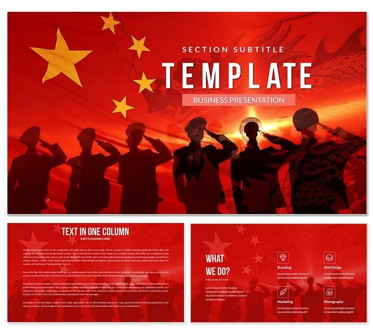 Army Armed Forces China Keynote Templates