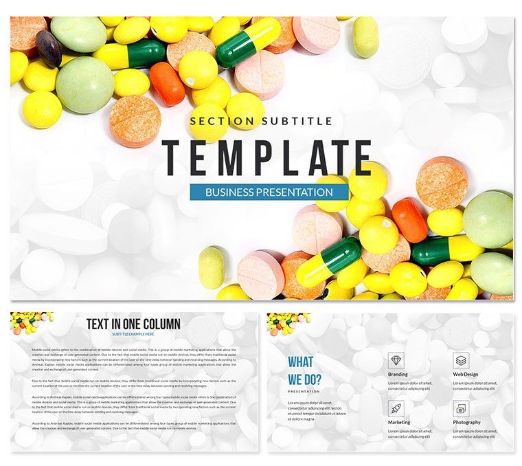 Tablet Pill And Capsule Medicine Keynote template