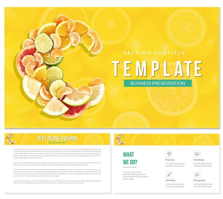 Vitamin C Tablets Keynote Template - Presentation Design