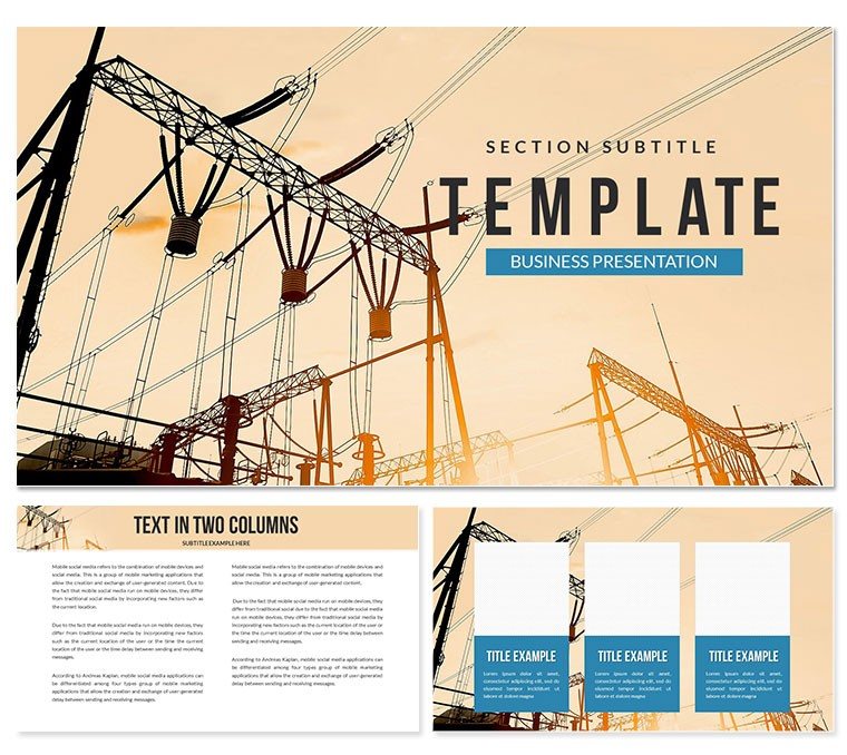 Electric Towers Keynote Template Presentation