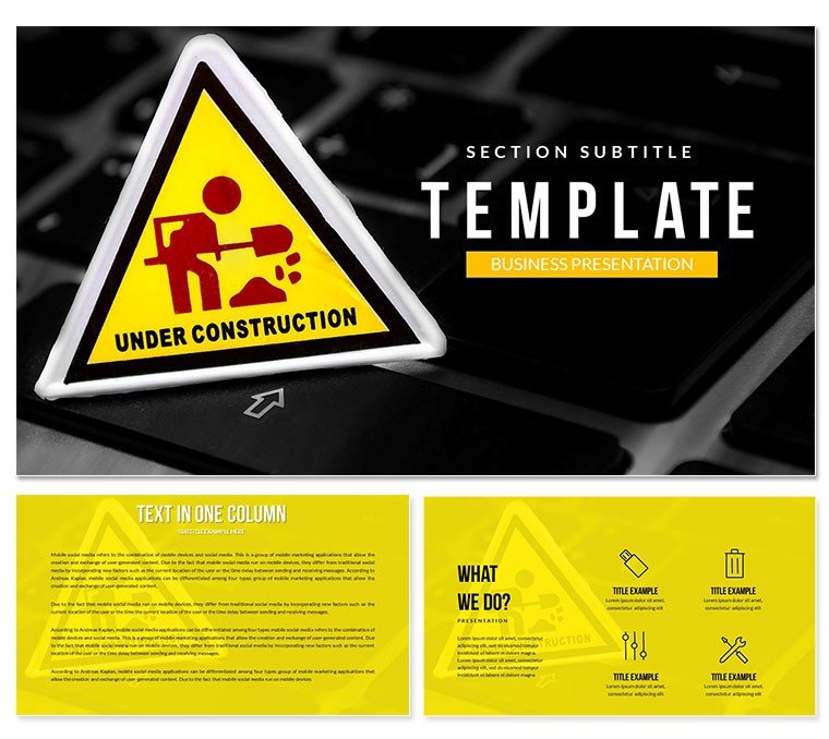 Website Under Construction Keynote Themes | Presentation Template