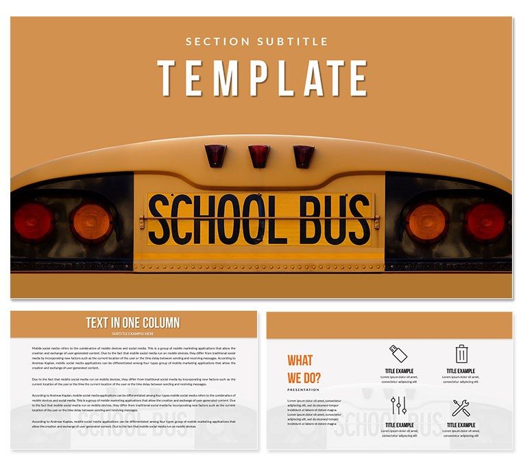 School Bus Keynote templates - themes