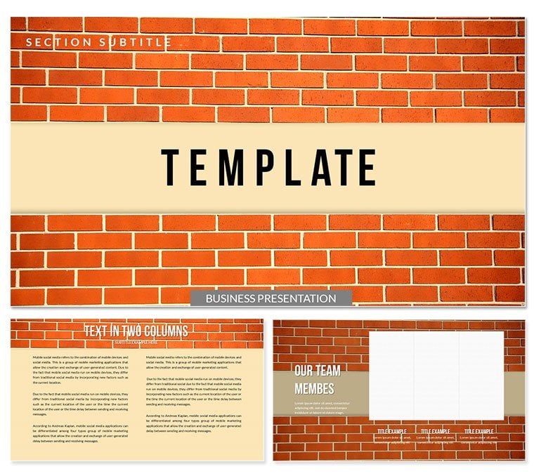 Building Bricks Keynote templates Presentation