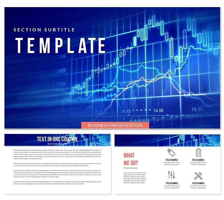 Interactive Forex Chart Keynote template - themes