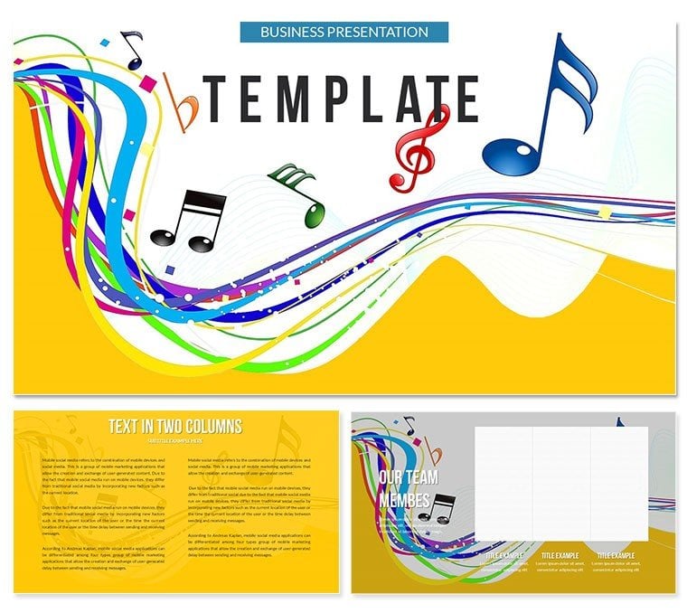 Play Music Online Keynote template