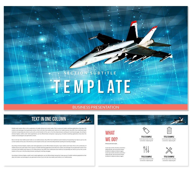 Military Airplane Keynote template Presentation
