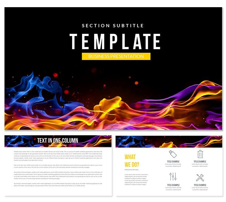 Flammable liquid Keynote template Presentation