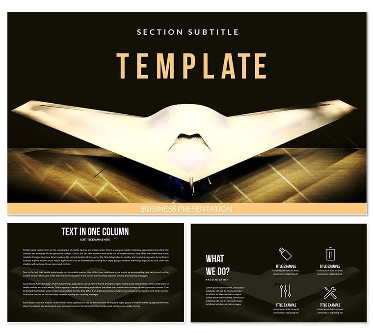 Airplane invisible : Stealthy Keynote presentation template
