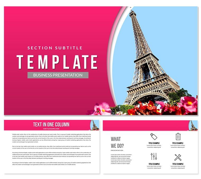 Eiffel Tower Paris templates for Keynote presentation