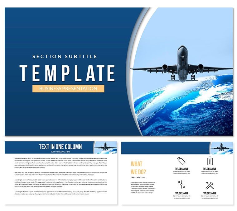 Plane Tickets Keynote templates, background for Presentation