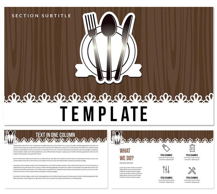 Restaurant Menu Recipes Keynote templates Presentation