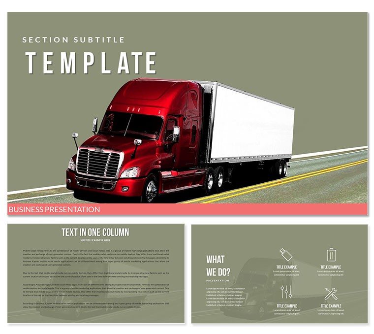 Transportation of goods Keynote Template - Themes