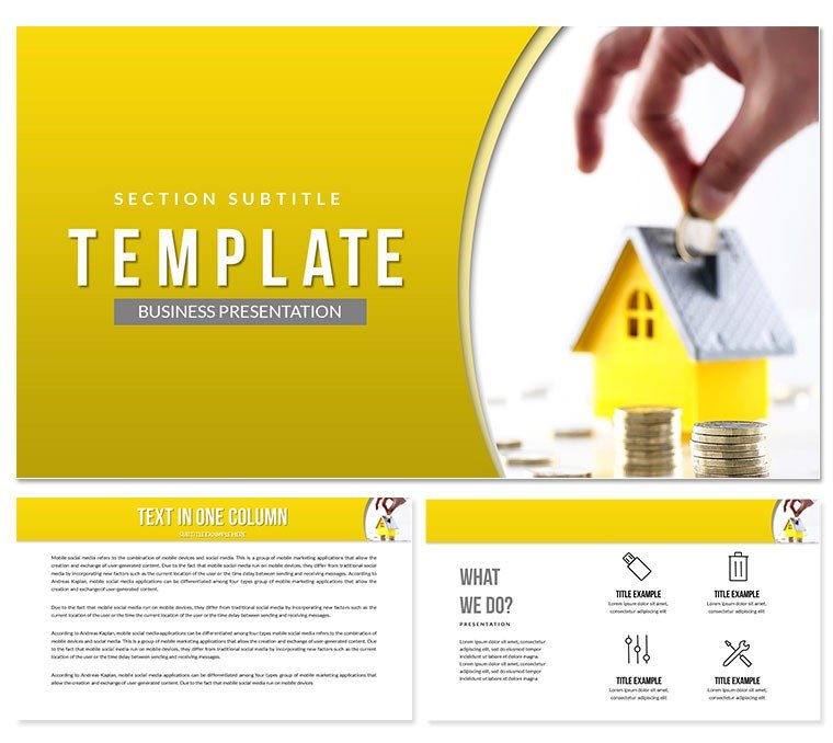 How to Save Money for a House :  Keynote Template