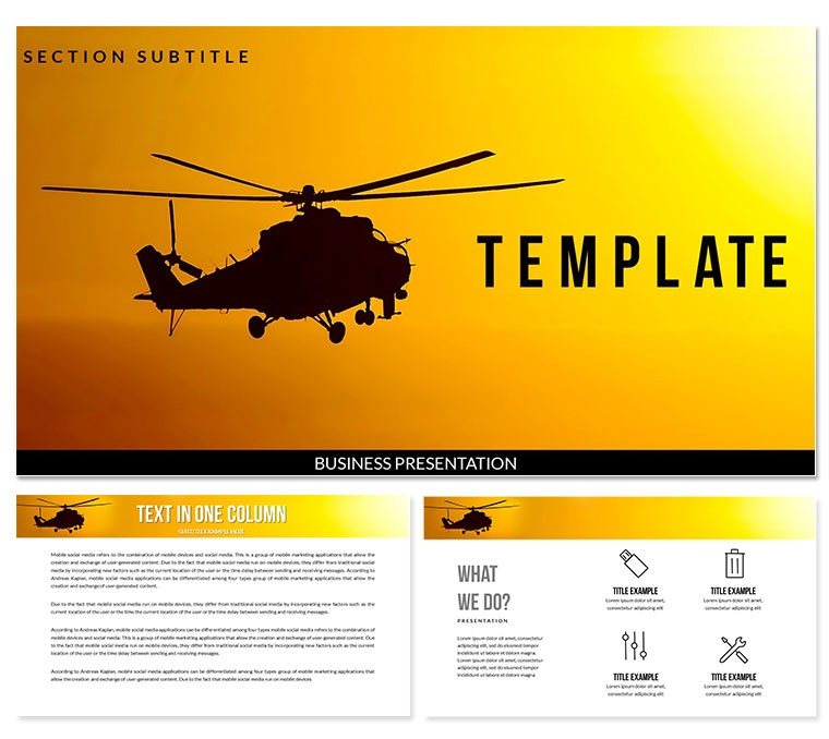 Military Apache Helicopter Keynote Template Presentation