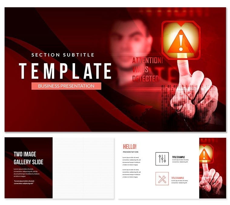 Attention! Virus Detected Keynote Template