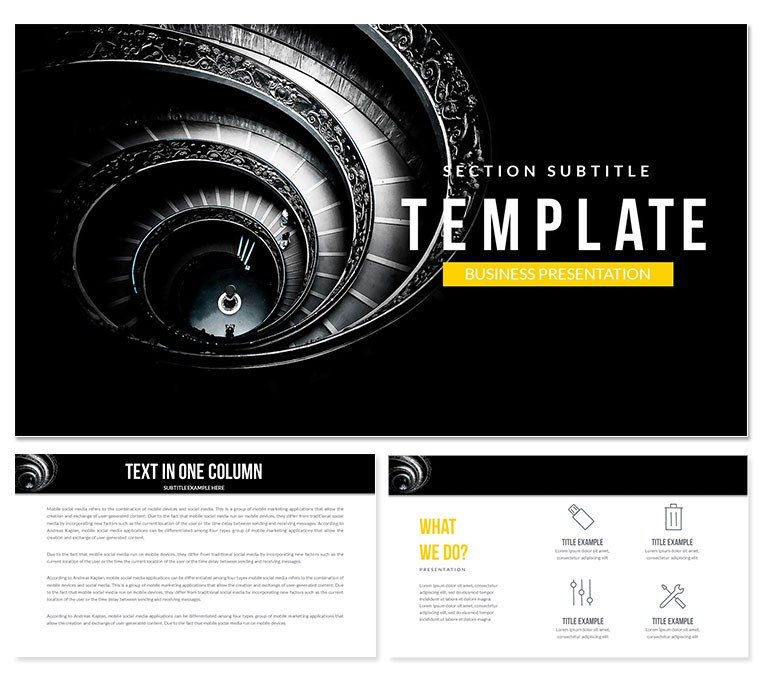 Spiral Stairs Keynote Templates - Themes