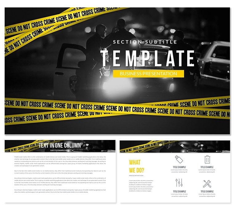 Criminal Activities Police Keynote templates