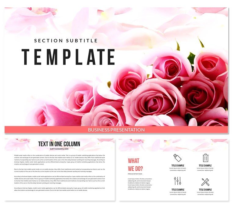 Delivery of Flowers Roses Keynote Templates