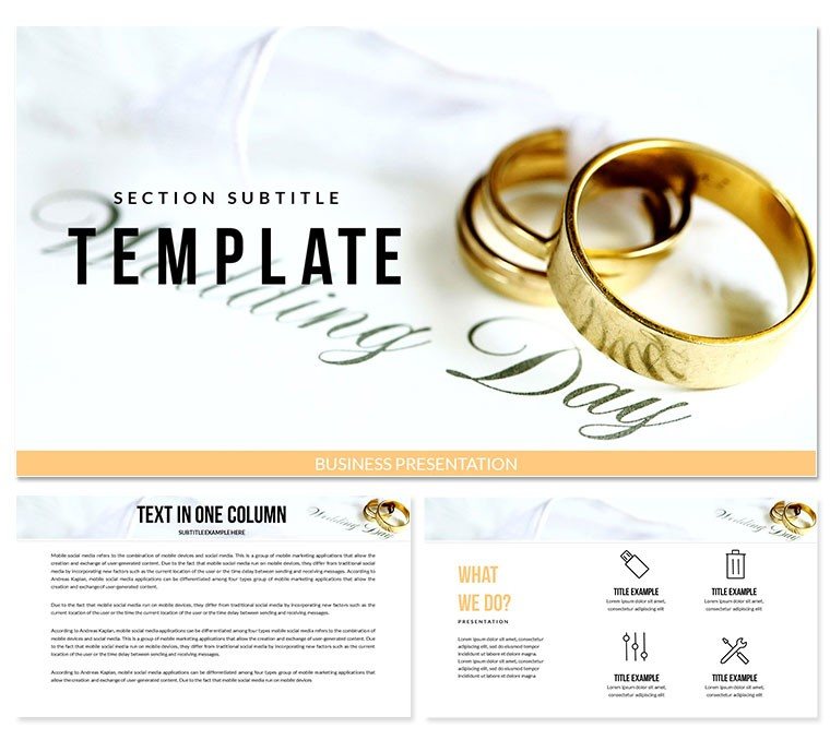 Wedding: Gold Engagement Rings Keynote Themes