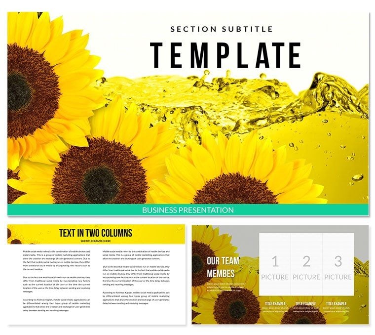 Sunflower Oil Keynote Themes - Templates