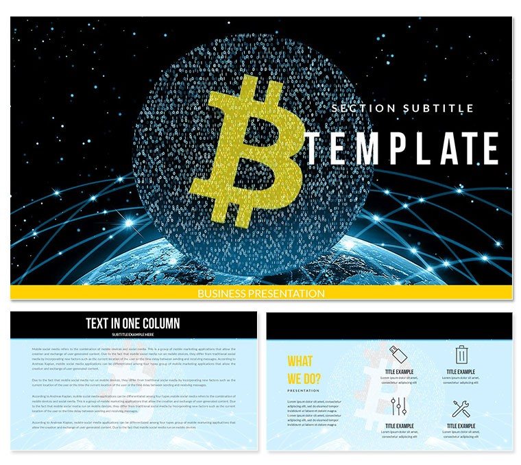 Exchange Bitcoin - Currency Keynote templates