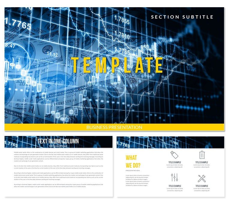 Financial Graphs Keynote Themes - Templates