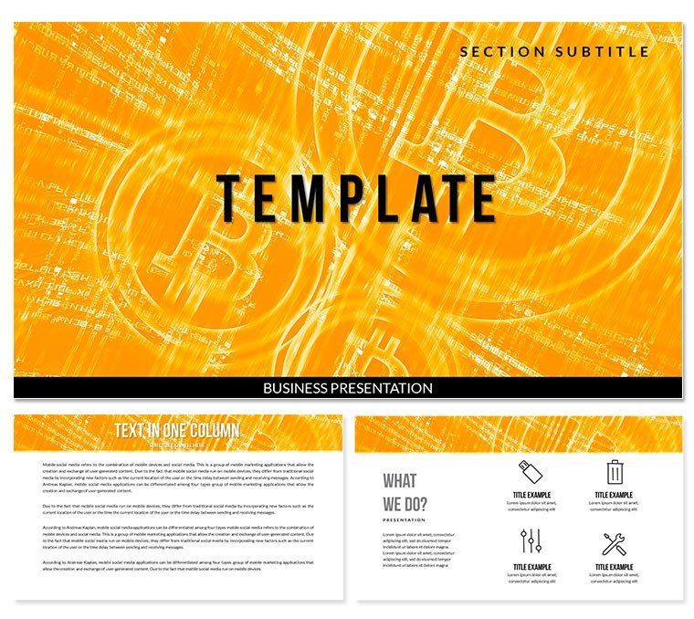 Bitcoin Cryptocurrency Keynote Template - Themes
